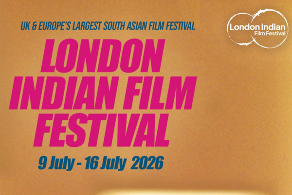 London Indian Film Festival poster with dates 9 July - 16 July 2026